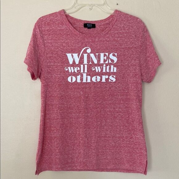Modern Canvas Red Graphic Tee - Picture 1 of 4